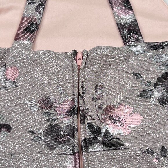 Emerald Sundae Girls' Party Dress Halter Open-Back Sparkly Pink Peach Size M - Picture 4 of 7